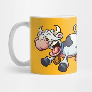 Crazy cartoon cow Mug